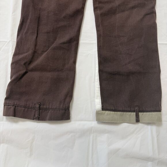 Colorblock Top-stitching Wide Leg Jeans size Large - Picture 8 of 9